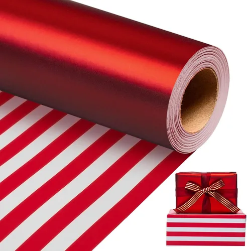 Miniatura 19 de Homeral Rollo de papel de regalo Jumbo de 30 pulgadas x 32.8 pies, color azul rey metálico para Navidad, cumpleaños, vacaciones, boda, baby shower