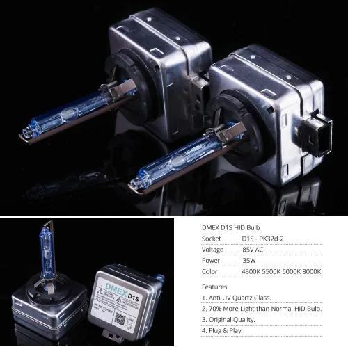 Miniatura 6 de DMEX D1S - Bombillas HDI de xenón para faros delanteros, color blanco cálido, 4300 K, 35 W, repuesto de 66144, 66140, 85140, 85415, paquete de 2