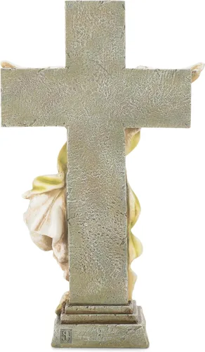 Miniatura 5 de Joseph's Studio by Roman Inc., Ángel conmemorativo con cruz, colección de jardín, estatua religiosa, santa familia, monumento, ángel, santo
