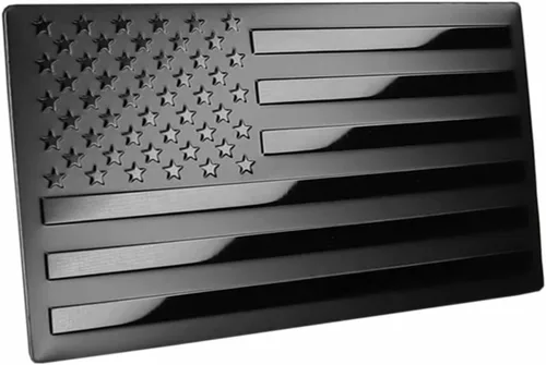 Miniatura 4 de Emblema de guardabarros de metal con bandera estadounidense de Estados Unidos para automóviles, camiones hacia adelante y atrás
