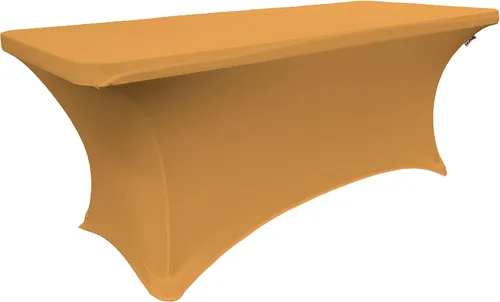 Miniatura 8 de Balsa Circle Mantel rectangular de elastano elástico de 6 pies, color beige, para decoración de bodas, fiestas, comedor