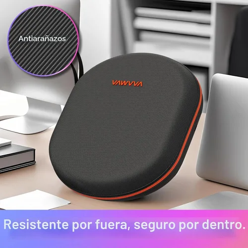 Miniatura 5 de Funda de carga para AirPods Max 1 y 2 - Cargador de auriculares de viaje con conectores magnéticos Lightning y USB-C, modo de suspensión automático