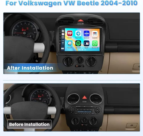 Miniatura 2 de [DSP y EQ] 2G+64G Carplay Radio para VW Volkswagen Beetle 2004-2010, pantalla táctil de 9 pulgadas para VW Beetle Car Stereo Wireless