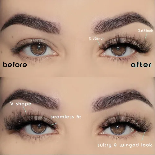 Miniatura 2 de APCYUST Pestañas postizas Wispy, pestañas naturales de visón, tiras de pestañas de visón, aspecto natural, pestañas falsas semi-Wispy, paquete