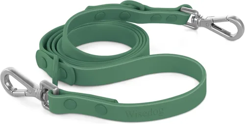 Miniatura 7 de Wisedog Correa impermeable para perro, ajustable de 5 pies/6 pies con 2 ganchos giratorios de metal, correas de perro fáciles de limpiar para perros
