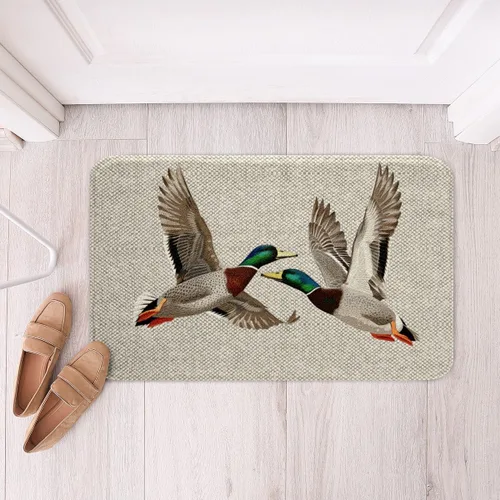 Miniatura 20 de Erosebridal Alfombras náuticas costeras de baño, tapete de baño con diseño náutico de ancla, tapete de baño antideslizante a rayas de 16 x 24