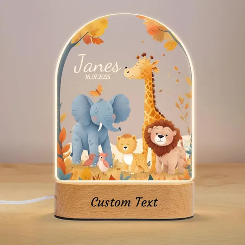 Luz nocturna personalizada para niños pequeños, luz LED con nombre personalizado, baby shower, recién nacido, regalos de cumpleaños para recién