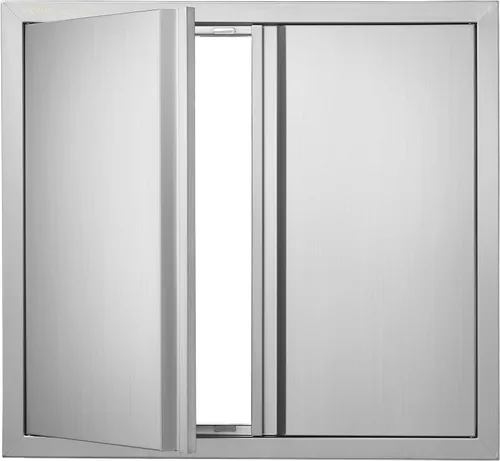 Miniatura 17 de VEVOR Puerta de acceso para barbacoa, 17 pulgadas de ancho x 24 pulgadas de alto, cocina individual al aire libre, montaje empotrado de acero