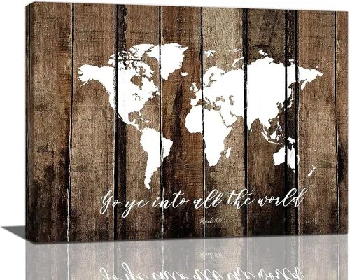 Miniatura 19 de Arte de pared cristiano grande con texto en inglés «Be Still and Know That I Am Gods» («Be Still and Know That I Am Gods») para decoración de pared