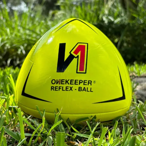 ONEKEEPER Pelota de reflejo y reacción para fútbol - Blanco, naranja, azul, rosa y amarillo fluo, entrenamiento de agilidad y coordinación para
