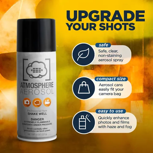 Miniatura 3 de Paquete de 5 – Haze/Fog Atmosphere Aerosol Spray para fotógrafos y cineastas – Efectos de humo y rayos de luz para fotografía para uso en interiores