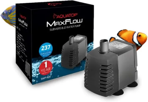 Miniatura 8 de Aquatop MaxFlow Bomba sumergible 343 GPH - Caudal ajustable para acuarios, sumideros, estatuas - Circulación eficiente del agua, SWP-1300 - Fácil