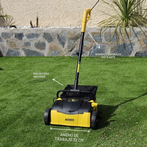 Miniatura 2 de Barredora de Césped Artificial de Roll & Comb, Rastrillo Eléctrico con Cable para Césped Artificial, Regalo de Jardinería Genial, Colector de Hojas