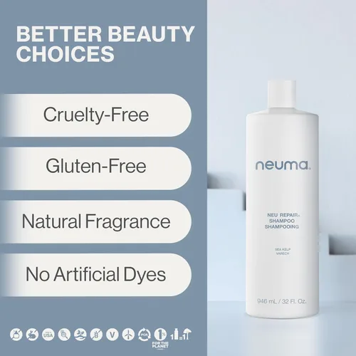 Miniatura 4 de Neuma Neu Repair Shampoo - Revitalizes, and Strengthens Damaged Hair, Sulfate-Free, Lemon, Lavender and Fir Needle Scent