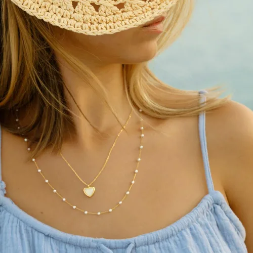 Miniatura 5 de Joxevyia Carnelian Crystal Heart Necklace Raw Stone Healing Crystals Dainty Heart Gemstone Gold Pendant Necklace Anniversary Birthday Valentines