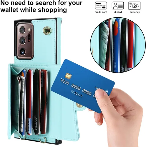 Miniatura 3 de Funda para Samsung Galaxy Note 20 de 6.7 pulgadas, bandolera con correa de hombro, funda protectora de moda para Galaxy Note 20 (azul)