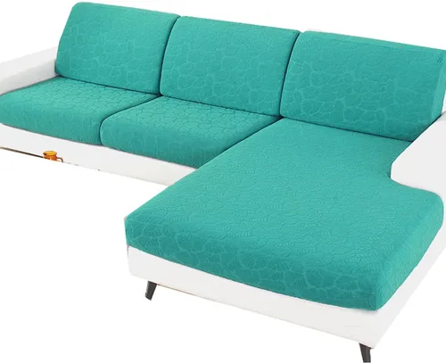 Miniatura 11 de Fundas elásticas para cojines de sofá, funda de cojín para sofá individual en forma de L, sofá chaise longue, protector suave de muebles de 1, 2 y 3