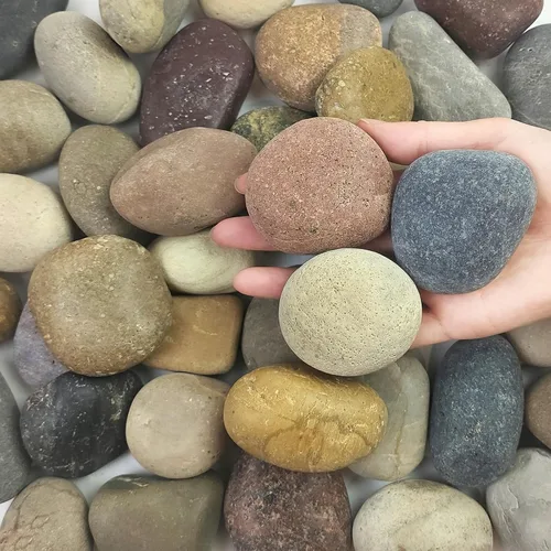 Miniatura 14 de FANTIAN Rocas grandes de río de 20 libras para paisajismo al aire libre, guijarros decorativos de 3 a 4 pulgadas para paisajismo, jardín, patio