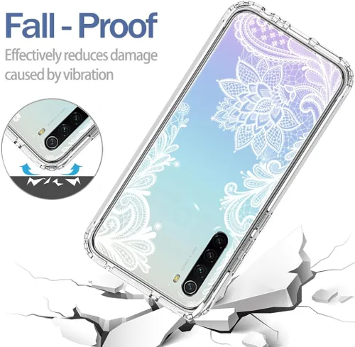 Miniatura 7 de Funda para Redmi Note 8 (2019/2021) M1908C3JH M1908C3JGG con protector de pantalla de vidrio templado, funda protectora de cuerpo completo con Flor