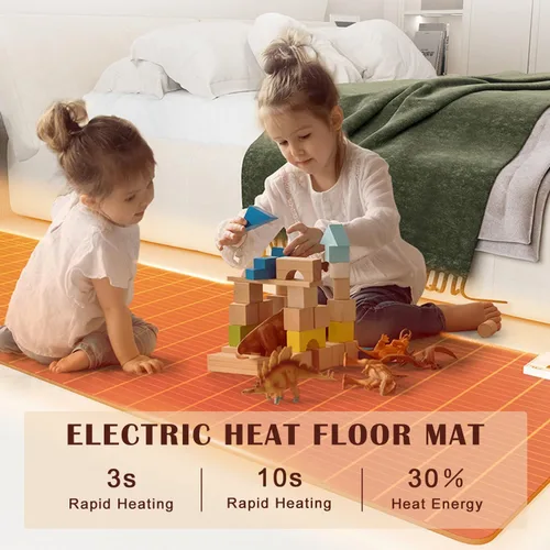 Miniatura 5 de Alfombras térmicas para suelo – Alfombra eléctrica con calefacción eléctrica, calentador de alfombra de área, con termostato ajustable de 60