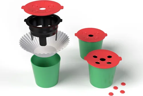 Taza K reutilizable (6 JavaJigs; 180 filtros) compatible con 2.0. Nuestra taza K recargable para Keurig utiliza presión para preparar una taza de
