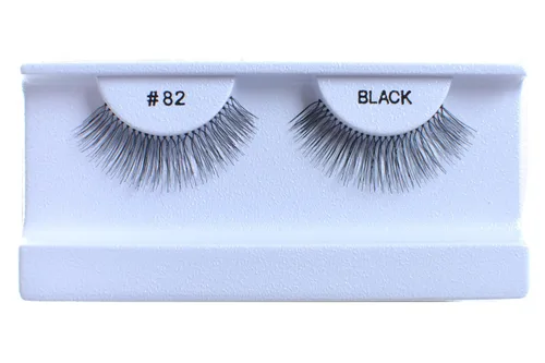 Miniatura 16 de 10 pares de pestañas postizas 100% cabello humano negro natural #99 negro (Black-99)