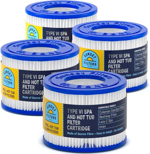 Cartucho de repuesto de filtro de spa y bañera de hidromasaje tipo VI - para filtros de bañera de hidromasaje Coleman SaluSpa, filtro Bestway, Lay-Z