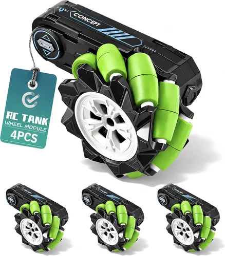 Miniatura 12 de Juego de 4 ruedas de repuesto para auto de acrobacias a control remoto, compatible con neumáticos de repuesto duraderos para niños, reparación