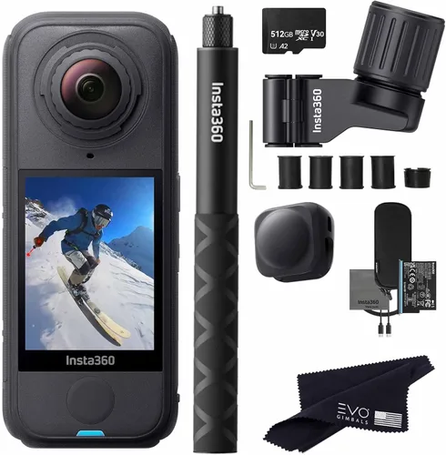 Miniatura 13 de Insta360 Paquete de esquí aéreo X4 Cámara de acción 8K 360 más ligera para aventuras épicas para viajes, deportes, momentos familiares El