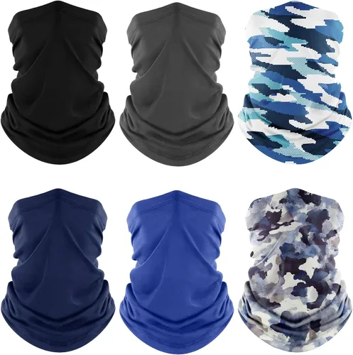 Miniatura 35 de Fuinloth Polaina para el cuello, paquete de 6 unidades de máscara facial con protección UV refrescante para hombres y mujeres