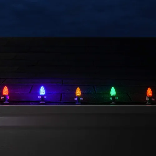 Miniatura 6 de Wintergreen Lighting C7 OptiCore Luces de Navidad Multicolor Comerciales - Cadena de luces LED de Navidad, luces navideñas al aire libre; cable Verde