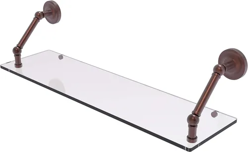 Miniatura 54 de Allied Brass PR-1/22-ORB Pr - Estante de vidrio con bordes biselados de 1 pulgada, 22 pulgadas, bronce aceitado