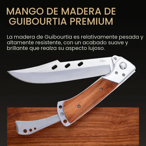 Miniatura 8 de Grand Way Cuchillo plegable de hoja larga – Cuchillos afilados para caza, senderismo, campamento, supervivencia táctica y trabajo para hombres y 1.