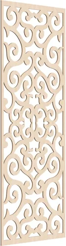 Miniatura 190 de Eveline - Paneles decorativos de pared de madera con calado, 13 3/8 pulgadas de ancho x 34 3/8 pulgadas de alto x 3/8 de alto, roble rojo rojo