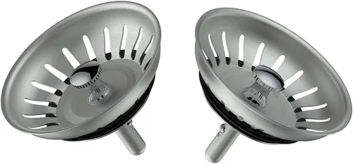 Miniatura 8 de KANARY Colador de repuesto para fregadero de cocina para desagües estándar (3-1/2 pulgadas), cuerpo de acero inoxidable con tapón de goma