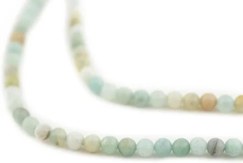 Miniatura 7 de The Bead Chest Cuentas de Jade Blanco Mate Redondas (8mm): Piedra Preciosa Orgánica Redonda Esférica de Energía con Poder de Sanación para Hacer