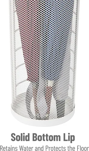 Miniatura 4 de Mind Reader Soporte para paraguas, soporte para papel de regalo, entrada, malla de metal, 5.5 pulgadas de largo x 5.5 pulgadas de ancho x 15.75