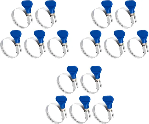 Miniatura 15 de POWERTEC 70247-P2 Abrazaderas de manguera de llave de 1-1/2 pulgadas, abrazaderas de manguera ajustables de acero inoxidable para recolección