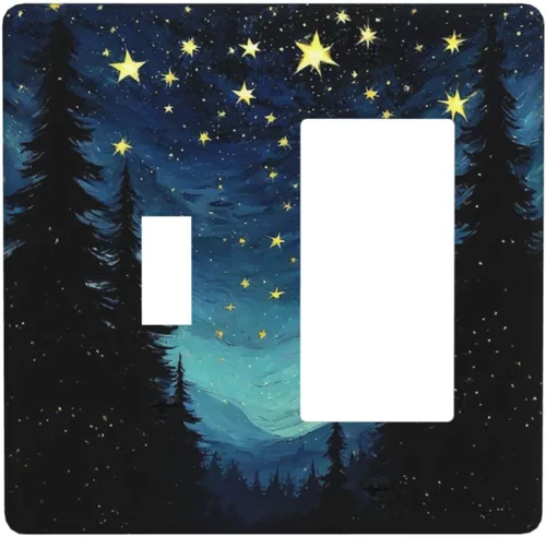 Miniatura 20 de Cubiertas Decorativas de Tomacorrientes Estilo Gótico Cuervo Flores Púrpuras 1 Gang Interruptor de Luz Simple Basculante Placa Cubierta Placas