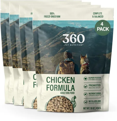 Miniatura 17 de 360 Pet Nutrition Alimento crudo liofilizado para perros – Receta de carne de res con hígado y órganos, alta proteína con omega-3, frutas, verduras