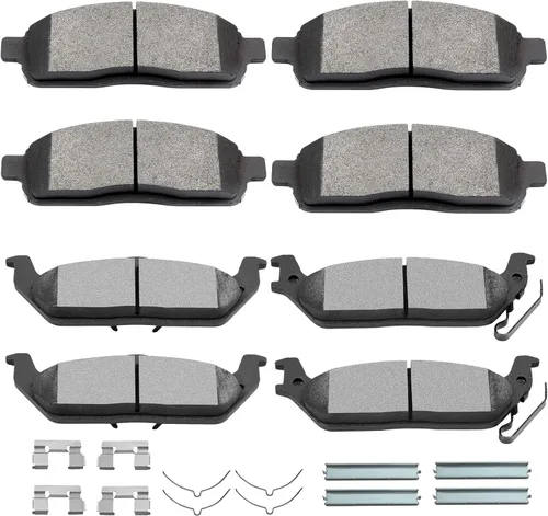 Miniatura 15 de SCITOO Juego de pastillas de freno de disco de cerámica delanteras y traseras para 2003-2005 para Infiniti G35, para Nissan 350Z para Altima