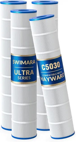 Miniatura 9 de C4030 C4025 Cartuchos de filtro de piscina, 5 onzas + tela trilobal, repuesto para Hayward CX880XRE, PA106, 424 pies cuadrados, paquete de 4, serie