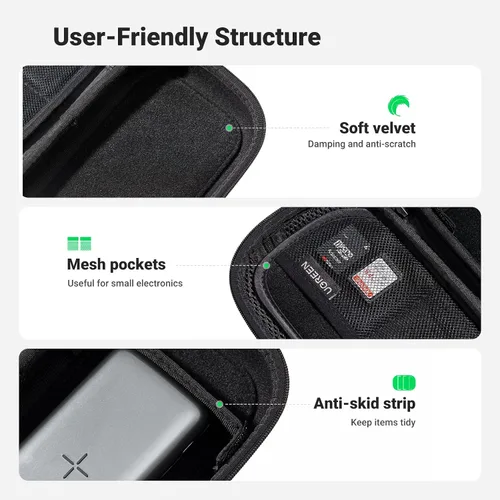 Miniatura 5 de UGREEN Organizador electrónico Estuche de viaje Bolsa Accesorios Bolsa de almacenamiento impermeable Portátil Bolsa de almacenamiento Esenciales