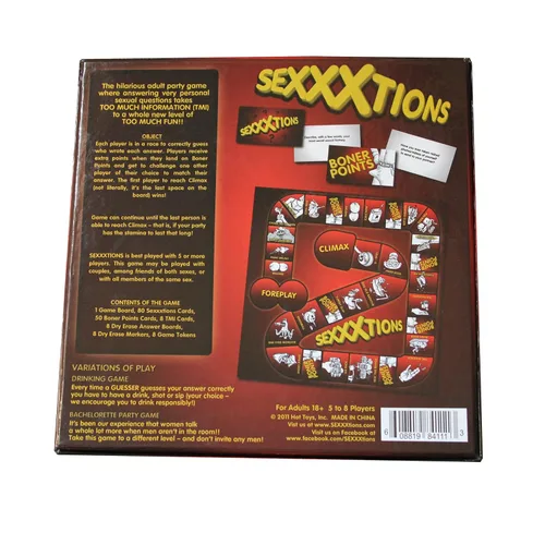 Miniatura 4 de SEXXXtions: emocionante juego para fiestas de adultos que convierte a las TMI en algo mucho más divertido. Por Hot Toys.