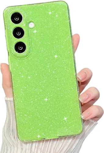 Miniatura 128 de MINSCOSE Compatible con Samsung Galaxy S22 Plus Case, Bonito Color Neón Brillante, con Purpurina Brillante Delgada Resistente a Golpes de Silicona