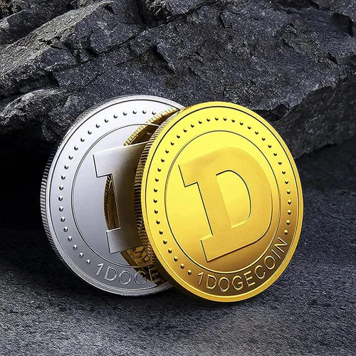 Miniatura 3 de Dogecoin Moneda conmemorativa 2021 de 2 piezas de 1 onza chapada en oro, plateada, monedas coleccionables de edición limitada Dogecoin con cubierta