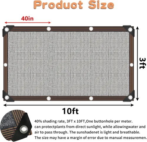 Miniatura 2 de Paño de sombra para plantas de invernadero, 40-50% bloqueador solar, para exteriores, jardín, pérgola, patio, césped, plantas, paños para perrera