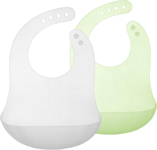 Miniatura 9 de Babero de silicona Olababy Fold N Go con estuche de viaje Diseño ligero alivia las contusiones por presión para bebés y niños pequeños