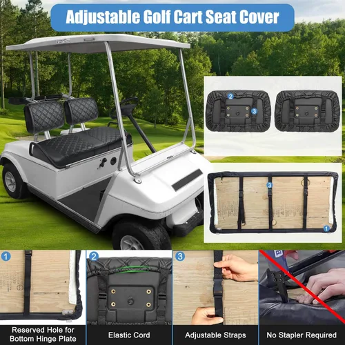 Miniatura 6 de Funda de asiento para Club Car DS Pre-2000, funda de asiento delantero para carrito de golf, compatible con Club Car DS 1982-2000, almohadilla