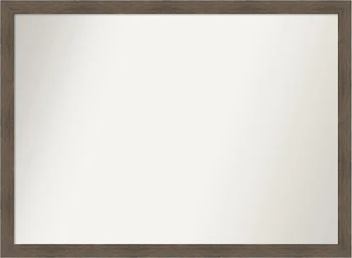 Miniatura 226 de Amanti Art Espejo de pared personalizado no biselado (24 x 27 pulgadas), marco estrecho de nogal chipre - varios tamaños personalizados - Espejo